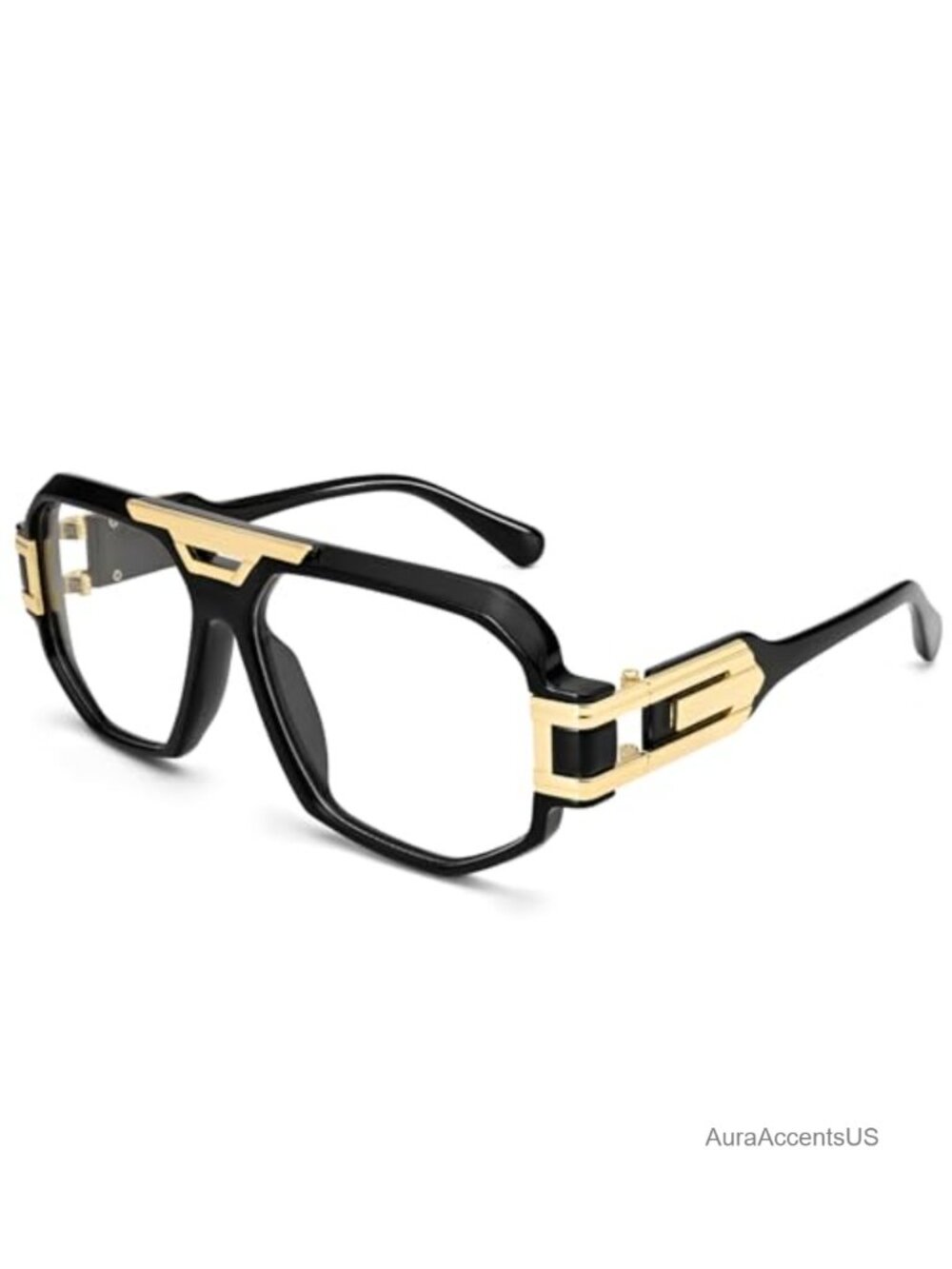 Oversized Square Aviator Sunglasses Plastic Frame Full-Frame UV Protection